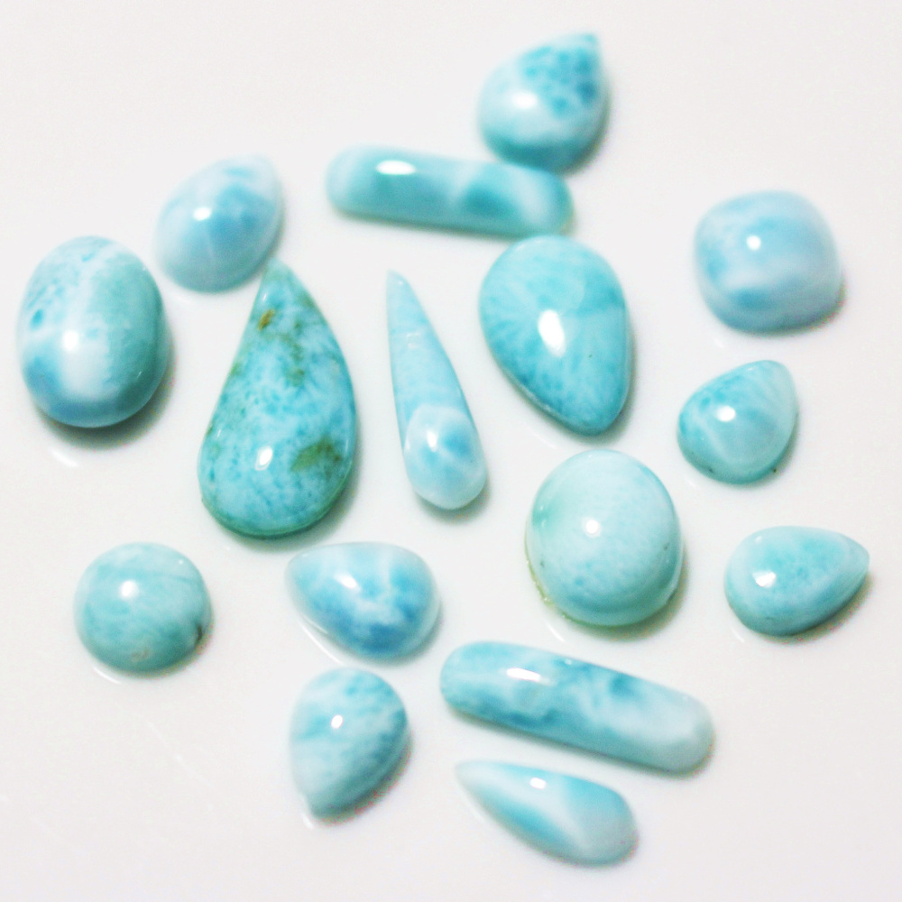 ~31ctw Larimar Cabochon 16 Piece Parcel